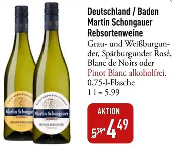 Galeria Markthalle Deutschland / Baden Martin Schongauer Rebsortenweine Angebot