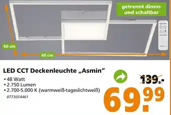 Globus Baumarkt LED CCT Deckenleuchte Asmin Angebot