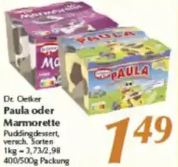 inkoop Dr. Oetker Paula oder Marmorette Angebot