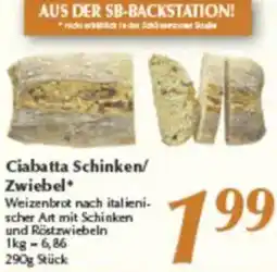 inkoop Ciabatta Schinken/ Zwiebel Angebot