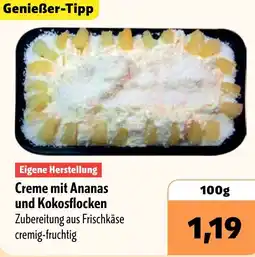 Aktiv Irma Creme mit Ananas und Kokosflocken Angebot