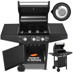 Netto Marken-Discount Juskys BBQ Gas-Grill Louisiana, 3 Brenner Grillrost, Deckel mit Thermometer Angebot