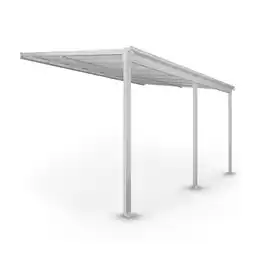 Netto Marken-Discount Juskys Terrassendach Borneo 4x3 m Aluminium mit Doppelstegplatten Terrassenüberdachung Weiß Angebot