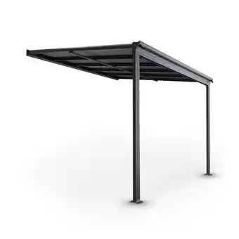 Netto Marken-Discount Juskys Terrassendach Borneo 3x3 m Aluminium mit Doppelstegplatten Terrassenüberdachung Anthrazit Angebot