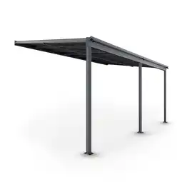 Netto Marken-Discount Juskys Terrassendach Borneo 5x3 m Aluminium mit Doppelstegplatten Terrassenüberdachung Dunkelgrau Angebot