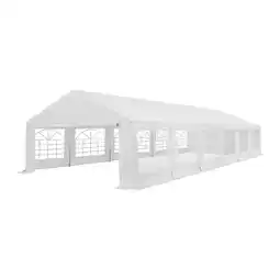 Netto Marken-Discount Juskys Partyzelt Gala 6 x 12 m - UV-Schutz Plane, Seitenwände - Pavillon Party Zelt Festzelt Weiß Angebot