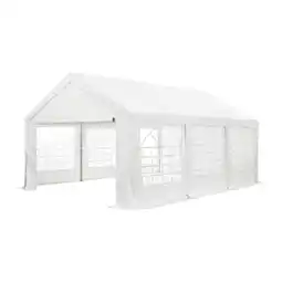 Netto Marken-Discount Juskys Partyzelt Gala 3 x 6 m - UV-Schutz Plane, Seitenwände - Pavillon Party Zelt Festzelt Weiß Angebot