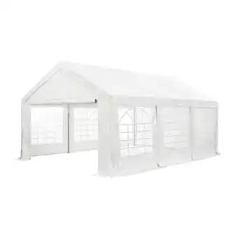 Netto Marken-Discount Juskys Partyzelt Gala 3 x 6 m - UV-Schutz Plane, Seitenwände - Pavillon Party Zelt Festzelt Weiß Angebot