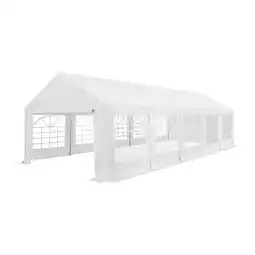 Netto Marken-Discount Juskys Partyzelt Gala 5 x 10 m - UV-Schutz Plane, Seitenwände - Pavillon Party Zelt Festzelt Weiß Angebot