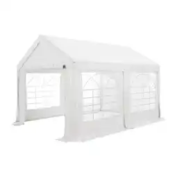 Netto Marken-Discount Juskys Partyzelt Gala 3 x 4 m - UV-Schutz Plane, Seitenwände - Pavillon Party Zelt Festzelt Weiß Angebot