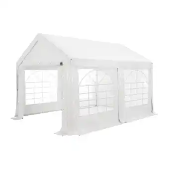 Netto Marken-Discount Juskys Partyzelt Gala 3 x 4 m - UV-Schutz Plane, Seitenwände - Pavillon Party Zelt Festzelt Weiß Angebot