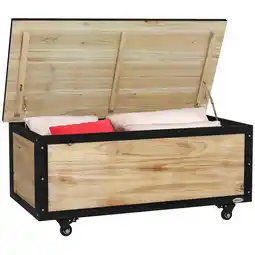 Netto Marken-Discount Outsunny Aufbewahrungstruhe Tannenholz Angebot