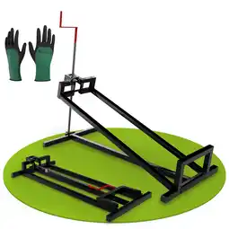 Netto Marken-Discount Juskys Rasentraktorheber in Schwarz für Rasenmäher und Aufsitzmäher bis 400 kg und 45° Angebot