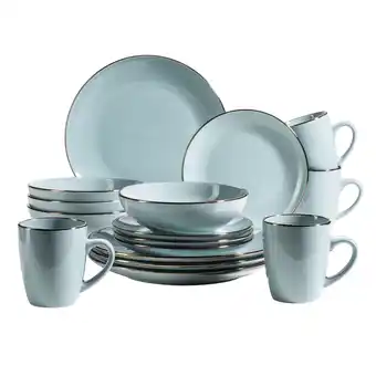 Netto Marken-Discount Mäser Kombiservice, Steinzeug METALLIC RIM Angebot