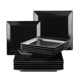 Netto Marken-Discount Mäser Teller-Set, Porzellan Manhattan City Schwarz Angebot