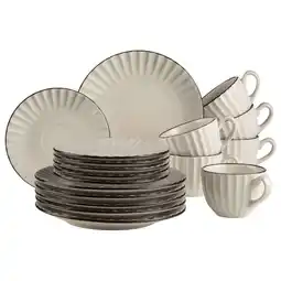Netto Marken-Discount Mäser Kaffeeservice, Steinzeug Osita Cremeweiß Angebot
