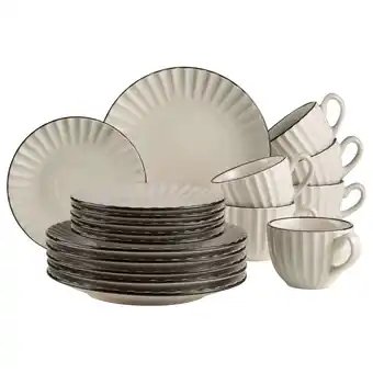 Netto Marken-Discount Mäser Kaffeeservice, Steinzeug Osita Cremeweiß Angebot