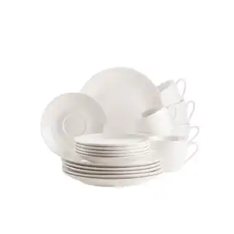 Netto Marken-Discount Mäser Kaffeeservice, Porzellan Belmira Weiß Angebot