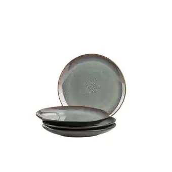 Netto Marken-Discount Mäser Dessertteller-Set, Steinzeug Teona Blau, Braun, Grün, Schwarz Angebot
