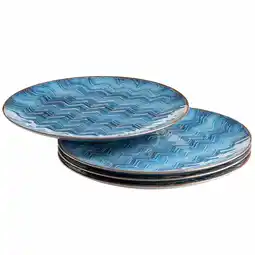 Netto Marken-Discount Mäser Platzteller-Set, Steinzeug Aquamarine Blau Angebot