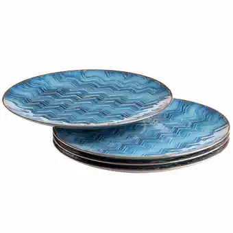 Netto Marken-Discount Mäser Platzteller-Set, Steinzeug Aquamarine Blau Angebot
