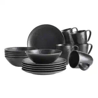 Netto Marken-Discount Mäser Frühstücks Set, Steinzeug Essential Schwarz Angebot