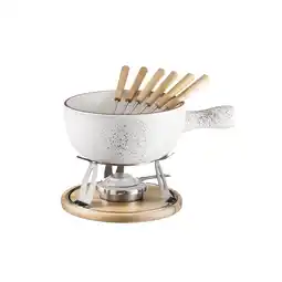 Netto Marken-Discount Mäser Käsefondue Set, Steinzeug Pintar Creme Angebot