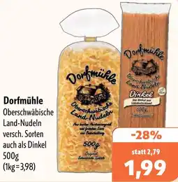 Aktiv Irma Dorfmühle Oberschwäbische Land-Nudeln Angebot