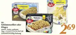 inkoop Iglo Schlemmerfilet oder Filegro Angebot