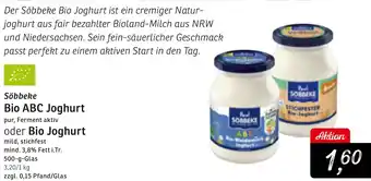 KONSUM Söbbeke Bio ABC Joghurt oder Bio Joghurt Angebot