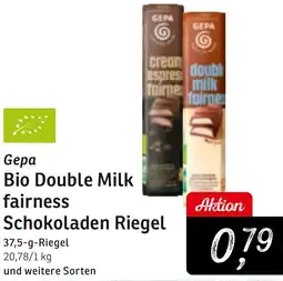 KONSUM Gepa Bio Double Milk fairness Schokoladen Riegel Angebot