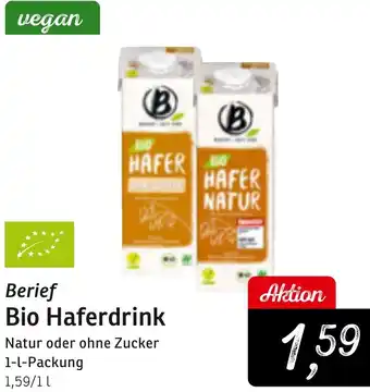 KONSUM Berief Bio Haferdrink Angebot