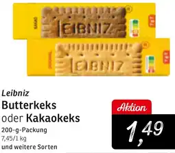 KONSUM Leibniz Butterkeks oder Kakaokeks Angebot