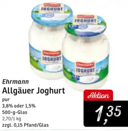 KONSUM Ehrmann Allgäuer Joghurt Angebot