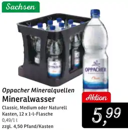 KONSUM Oppacher Mineralquellen Mineralwasser Angebot