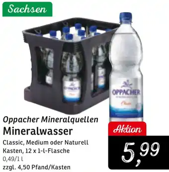 KONSUM Oppacher Mineralquellen Mineralwasser Angebot