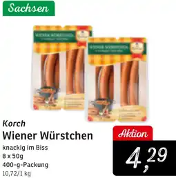KONSUM Korch Wiener Würstchen Angebot