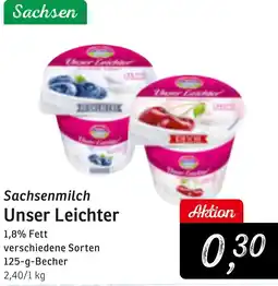 KONSUM Sachsenmilch Unser Leichter Angebot