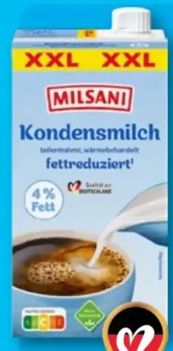 Aldi Nord Milsani Fettreduzierte Kondensmilch XXL Angebot
