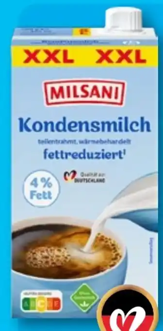 Aldi Nord Milsani Fettreduzierte Kondensmilch XXL Angebot