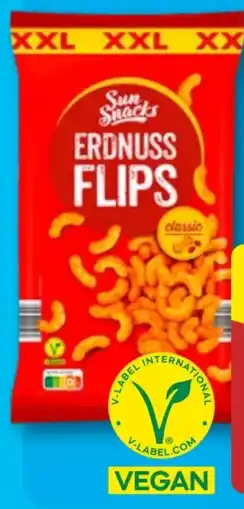 Aldi Nord Sun Snacks Erdnussflips Vegan XXL Angebot