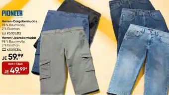 Galeria PIONEER Herren-Cargobermudas Angebot