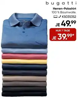 Galeria bugatti Herren-Poloshirt Angebot