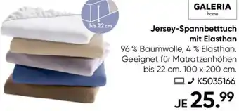 Galeria GALERIA home Jersey-Spannbetttuch mit Elasthan Angebot