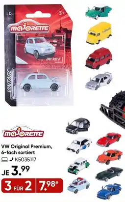Galeria Majorette VW Original Premium, 6-fach sortiert Angebot