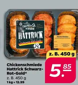NETTO Chickenschmiede hattrick schwarz-rot-gold Angebot