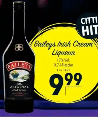 CITTI Markt Baileys Irish Cream Liqueur Angebot