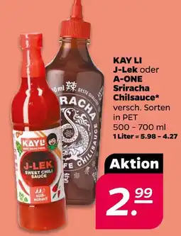 NETTO Kay li oder a-one j-lek oder sriracha chilsauce Angebot