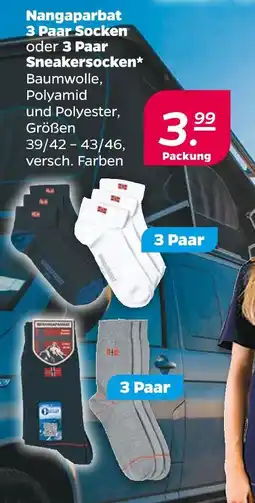 NETTO Nangaparbat 3 paar socken oder 3 paar sneakersocken Angebot