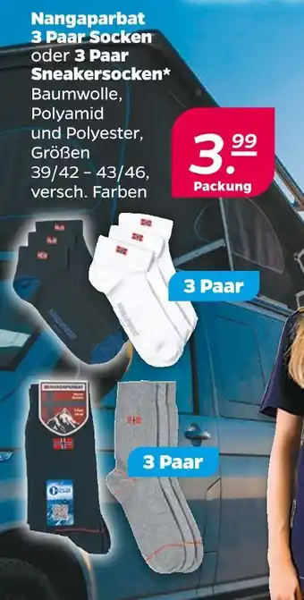 NETTO Nangaparbat 3 paar socken oder 3 paar sneakersocken Angebot